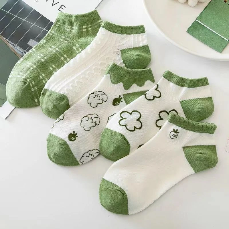 Cute High Quality Socks Pink Cat Thin Spring Summer Seasons Short Tube Cute Boat Sockslow Top Ins Fashion Trendy Socks For Women