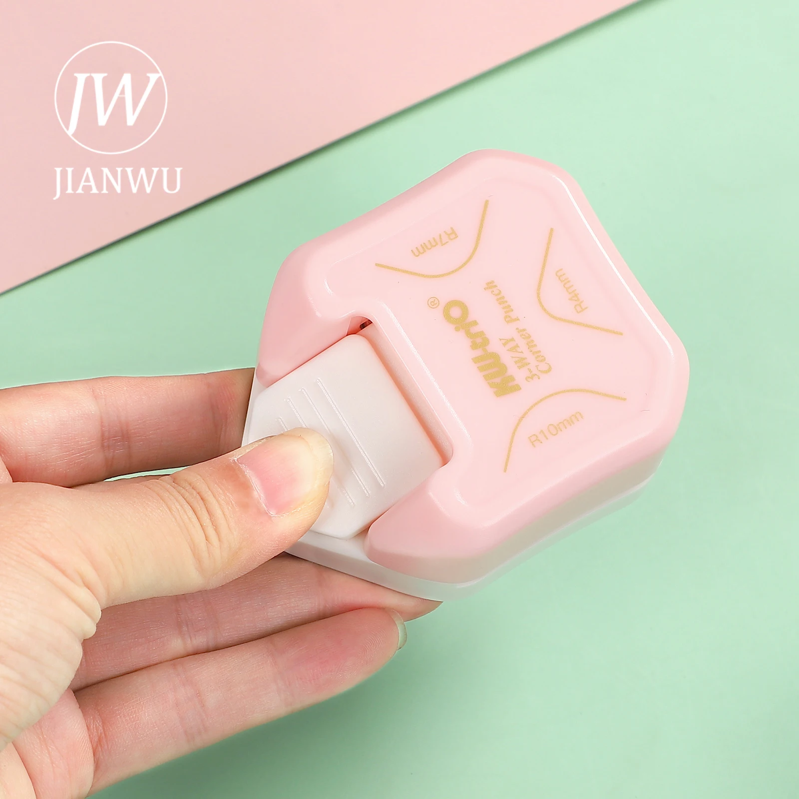 JIANWU 3 In 1 Fillet Cutter Paper Puncher Circle Pattern Photo Scrapbooking Card Paper Punching Machine Office Binding Supplies
