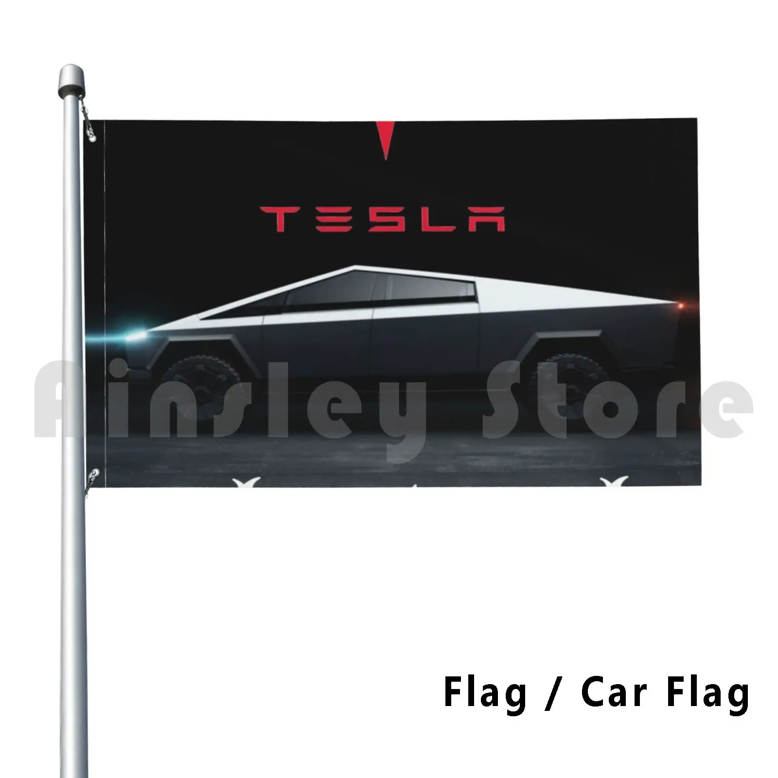Cybertruck Flag Car Flag Printing Custom Cybertruck Tesla Ev Electric Car Off Road