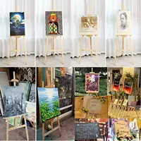 1.75M/69inch Studio Easel Wooden A-Frame Folding Pine Wood Artist Art Craft Adjustable Display Exhibition for Wedding Drawing 5