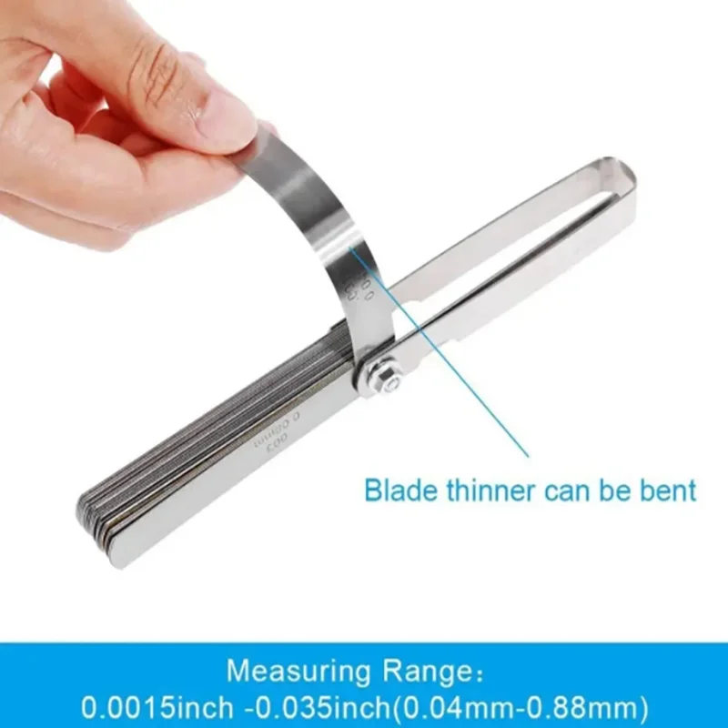Feeler Gauge 89A32 Portable Durable Various Specifications Arc Stainless Steel Gap Rangefinder 1pc