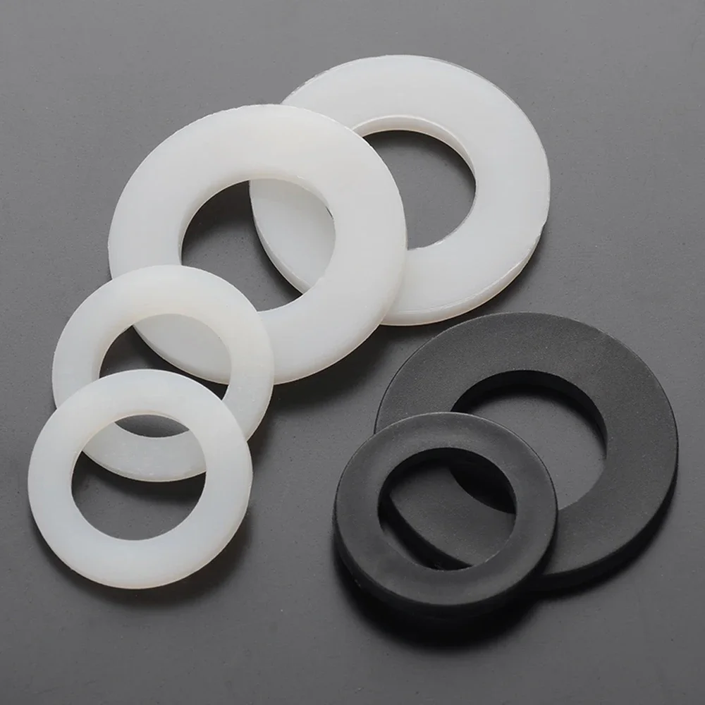 Plastic Washers M2 M2.5 M3 M4 M5 M6 M8 M10 M12-M24 Nylon Flat Washer Plane Spacer Insulation Gasket Ring For Screw 1-3mm
