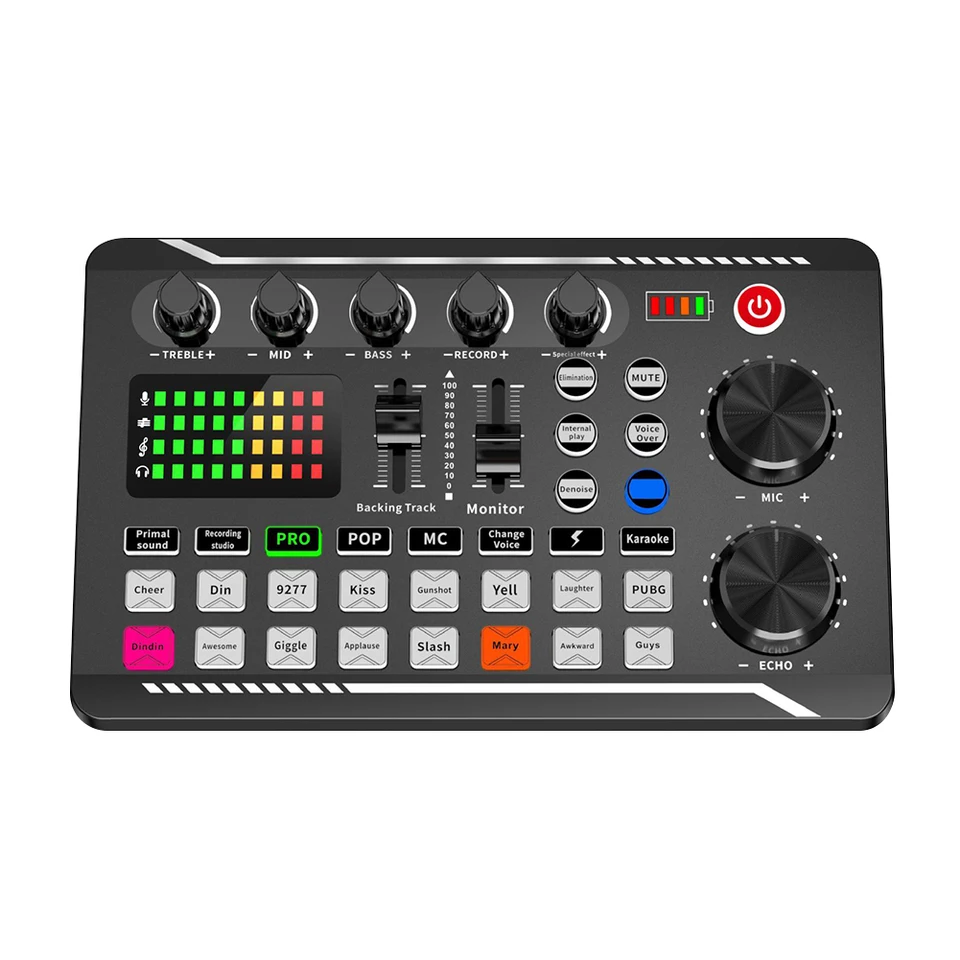 F998 Bluetooth Sound Card Live Mixer Amplifier