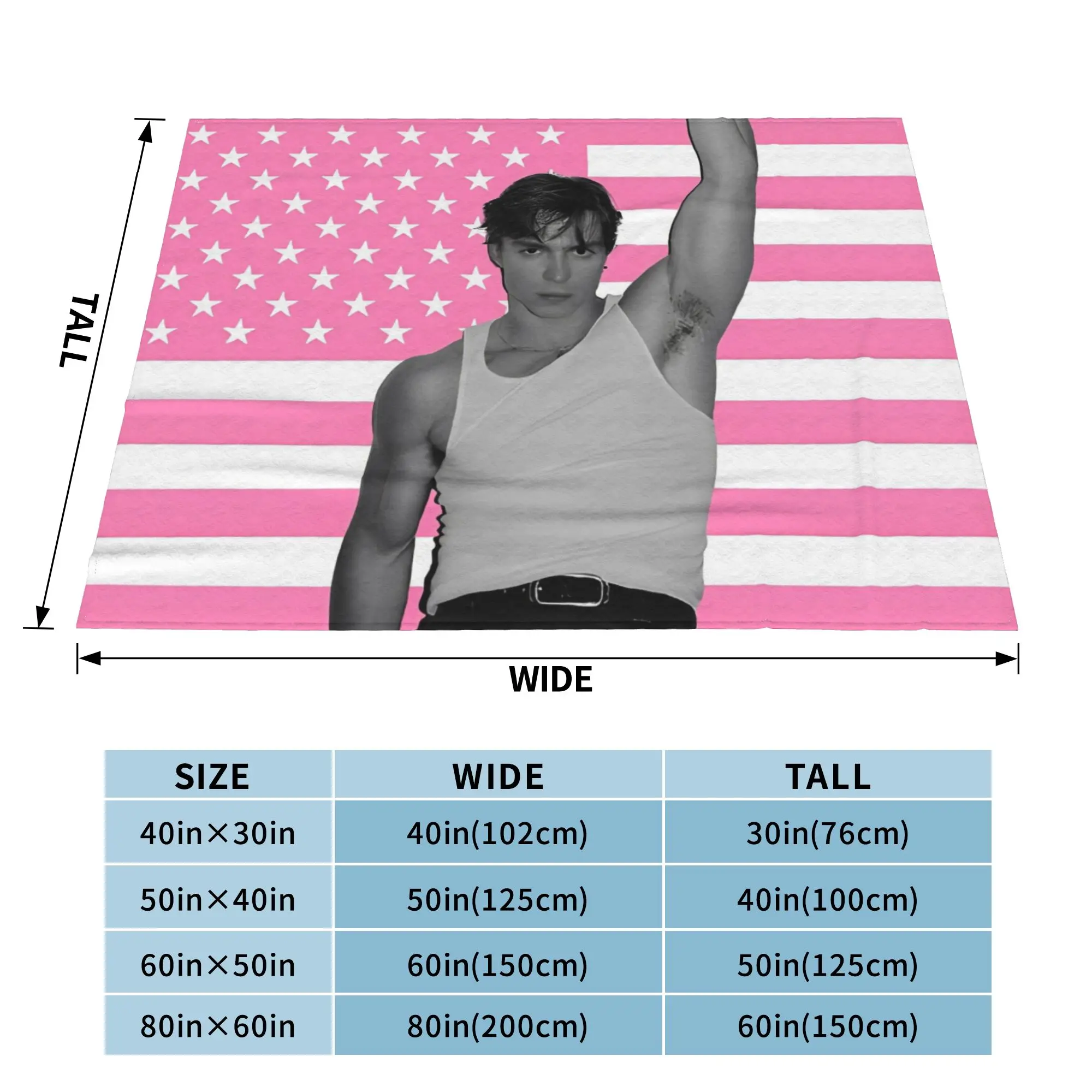 Nicholas Chavez Pink American Knitted Blanket  Flannel Throw Blanket Bed Sofa Decoration Soft Warm Bedspreads 5