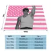 Nicholas Chavez Pink American Knitted Blanket  Flannel Throw Blanket Bed Sofa Decoration Soft Warm Bedspreads 5