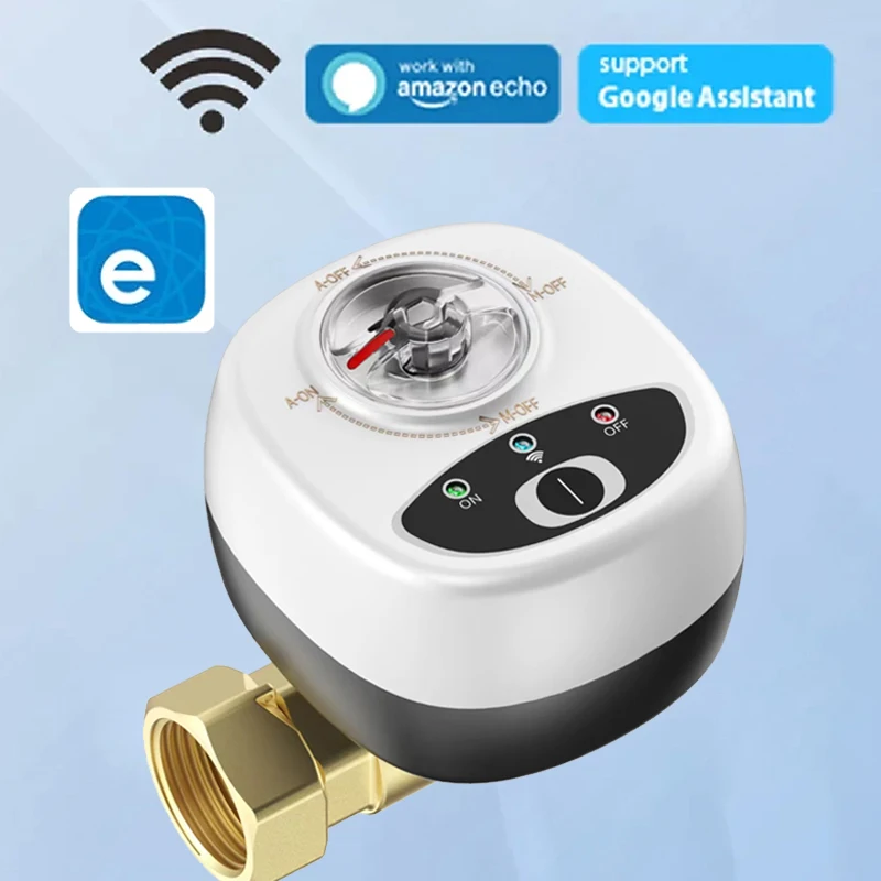 Smart WiFi Water Valve Intelligent Controller DN15/DN20/DN25 Pipe EweLink APP Co