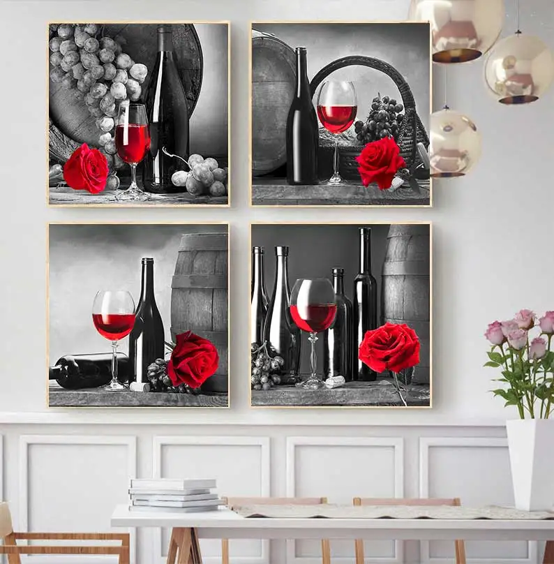 Wine Glass Canvas Art 4