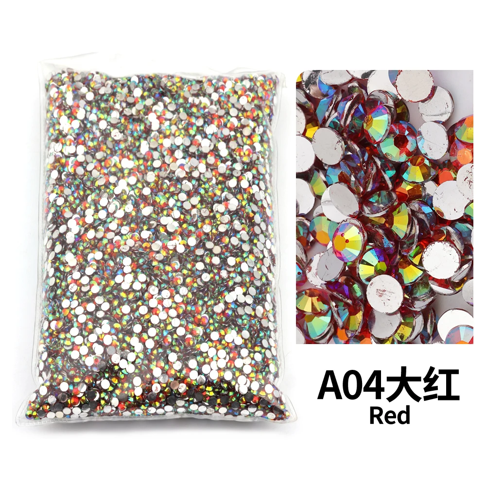 Variety Pack of Small Resin Rhinestones for Nail Art and DIY Crafts - Bulk Wholesale Flat Back Crystals