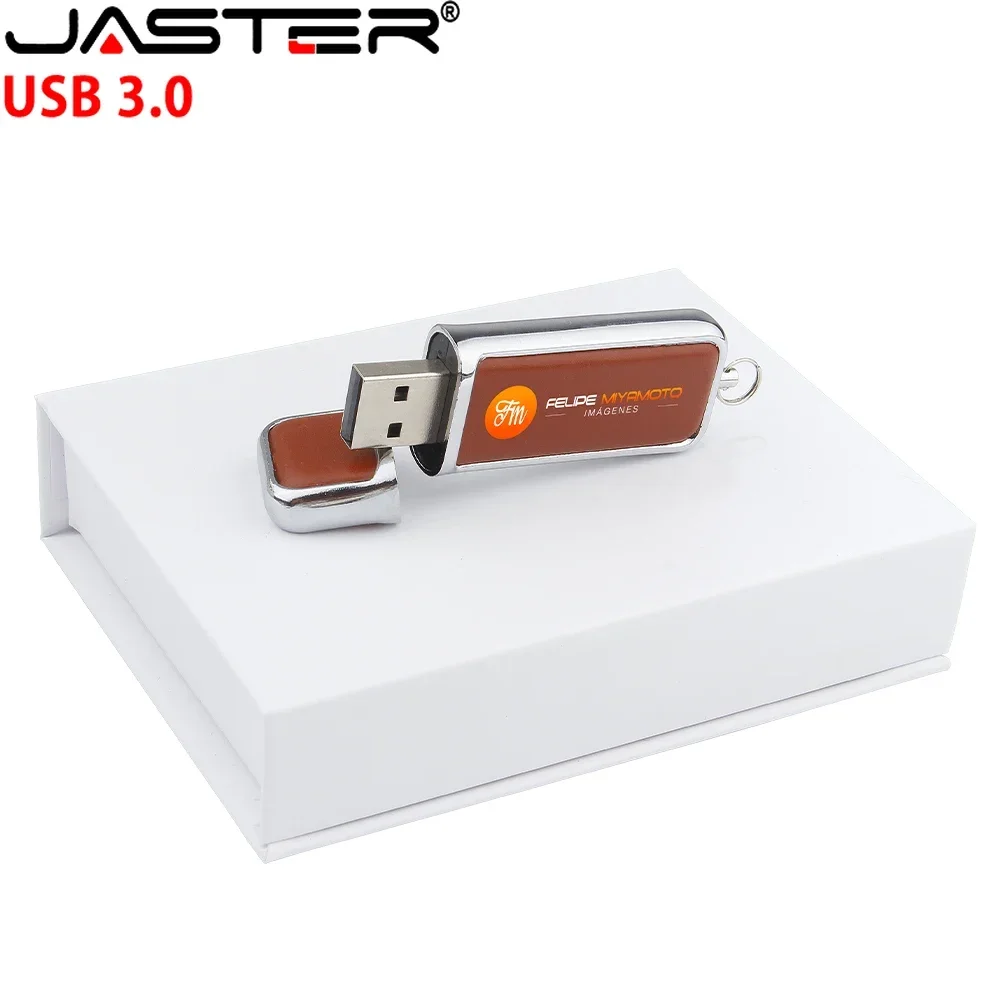 thumbnail image 5 of Memoria USB 3.0 de cuero de alta velocidad de 128 GB con logotipo personalizado impreso gratis, memoria USB, caja de regalo de cumpleaños creativa, 5 of 5