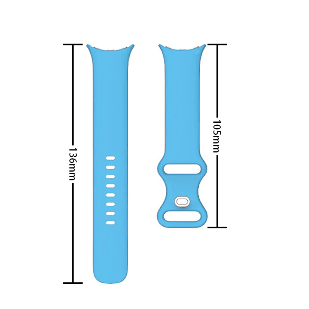 Women's Light Purple & Green Silicone Smart Watch Strap with Metal Button Closure - Gray Green and Yellow Design