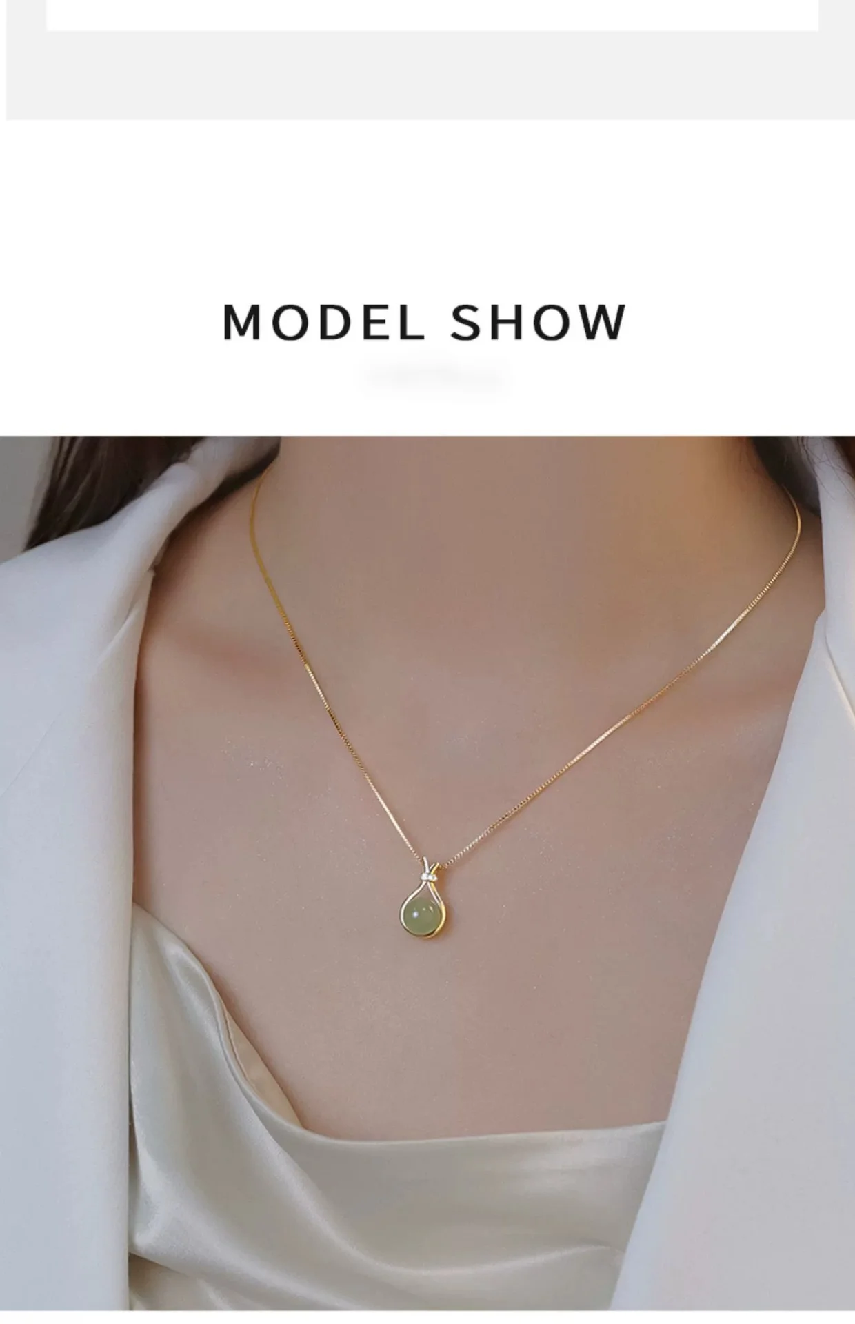 Ασημένια τσάντα ευλογίας Hotan Jade κολιέ, γυναικείο πολυτελές μενταγιόν για μικρά κομμάτια, γυναικεία αλυσίδα κλείδας, απλό κολιέ High Sense Ins Style_voghion.com
