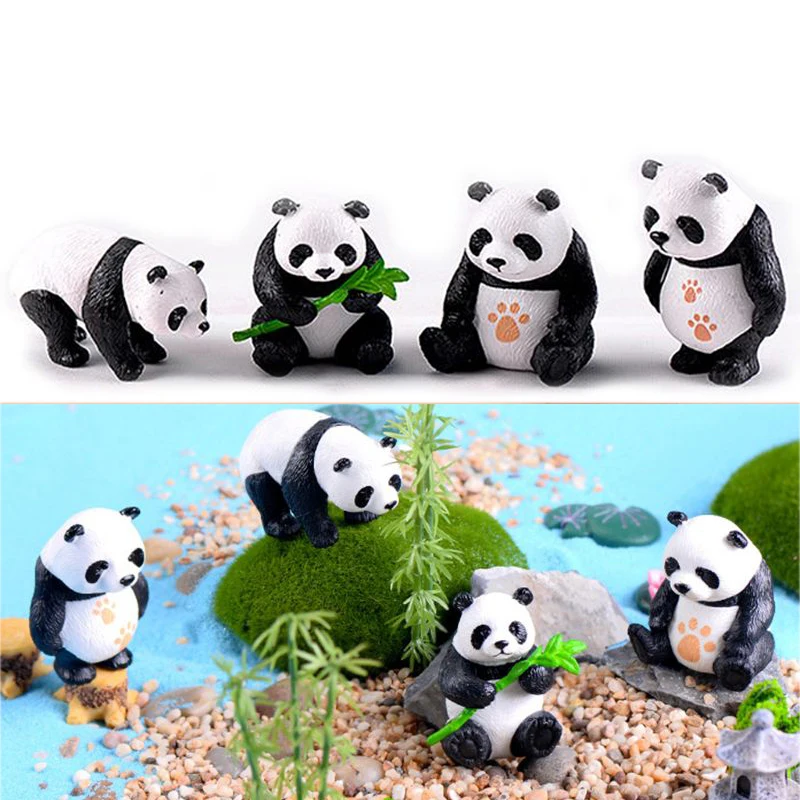 Landscape Craft Mini Dollhouse Fairy Garden Cute Panda Figurine Decor Bonsai NEW 