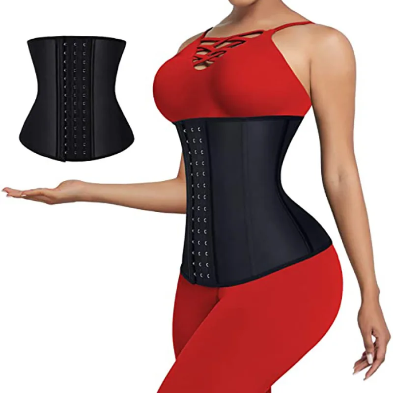 

Waist Trainer for Women Underbust Latex Sport Girdle Corsets Hourglass Body Shaper Slimming Tummy Control Workout