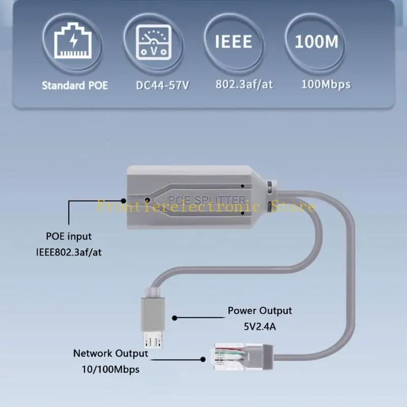 G8DB 휴대용 USB PoE 분배기 어댑터 48V5V 네트워킹 전송에 이상적