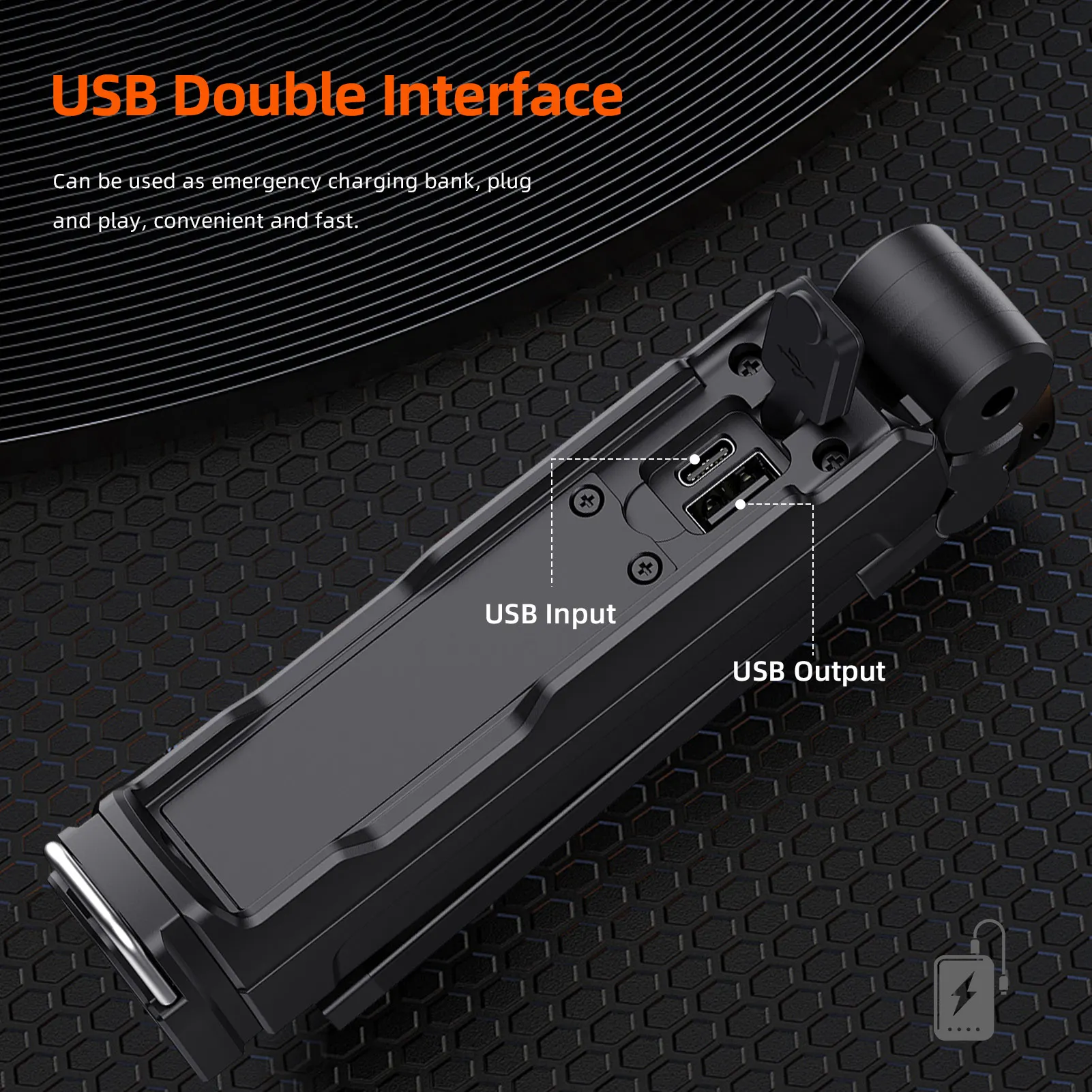 SUPERFIRE COB Work Lights LED Flashlight With Magnetic Base Rechargeable Battery display For Car Repair Power Bank 360&deg; Torch portable flashlight portable work lights portable work light portable torch