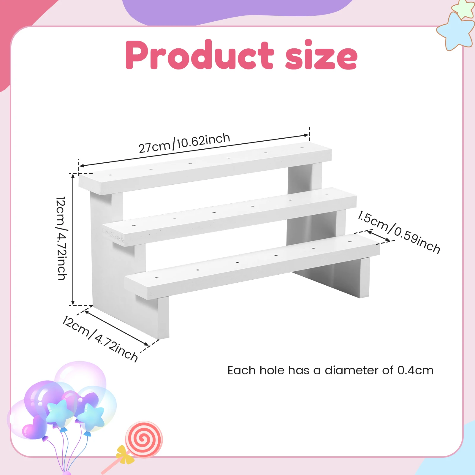 1/2Pcs Hole Cake Pop Stand Candy Display Wooden Stand 3 Tier 15 Holes Candy Lollipop Stand Wedding Party Dessert Placement