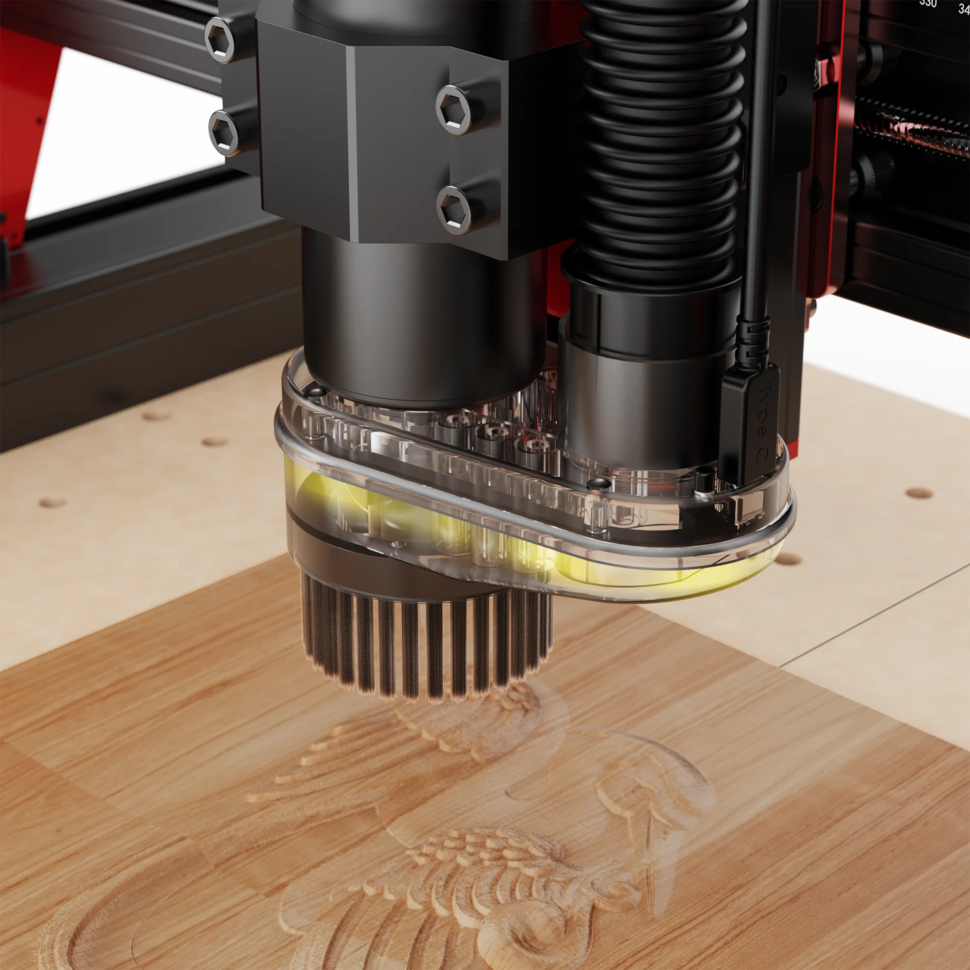 Two Trees CNC Vacuum Cleaner Monster (M1) Kit For CNC Machines with 775W Motor and 500w Spindle Spindle Brush Dust Shoe cnc laser engraver