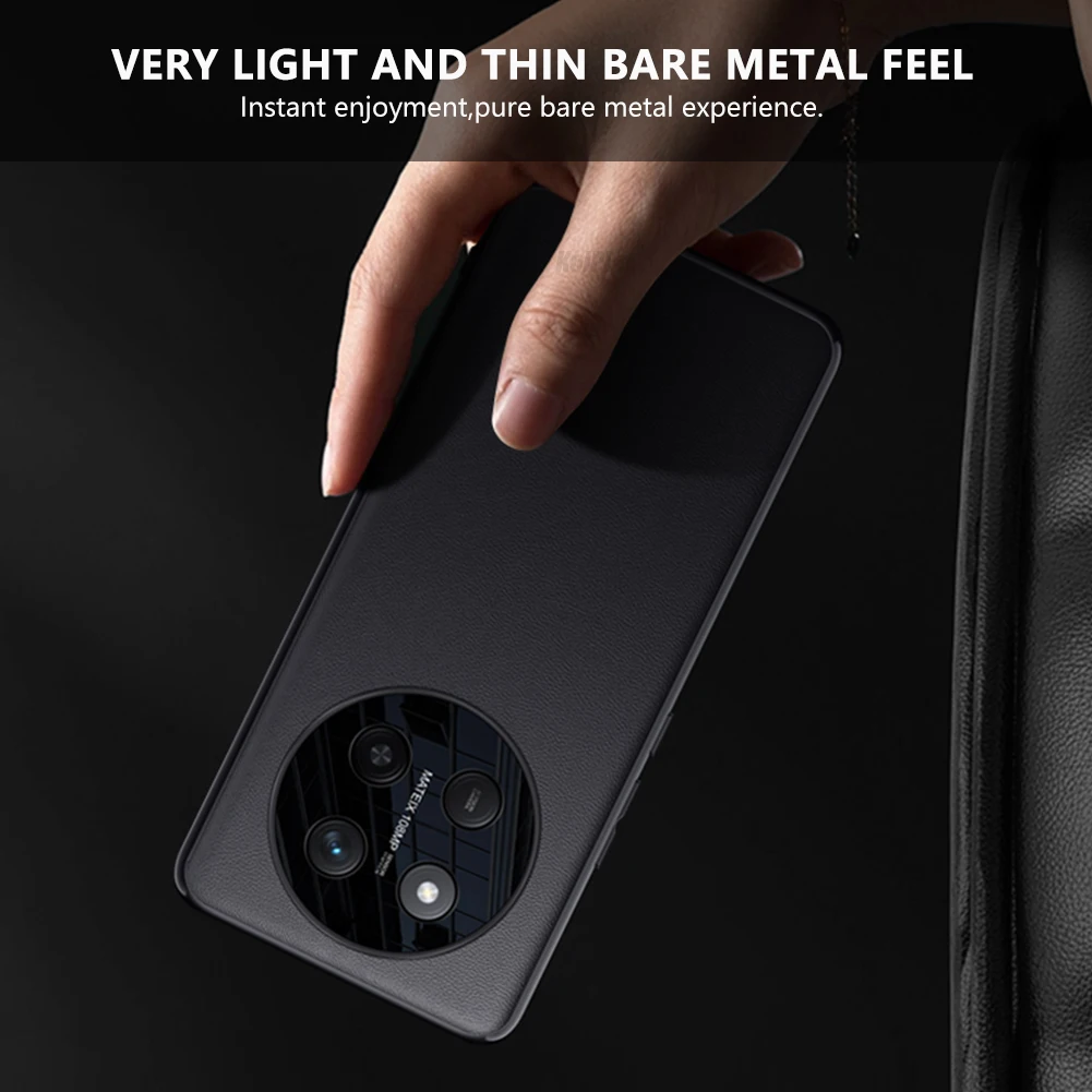 Premium PU Leather Shockproof Phone Case - Durable Hard PC Bumper Back Cover