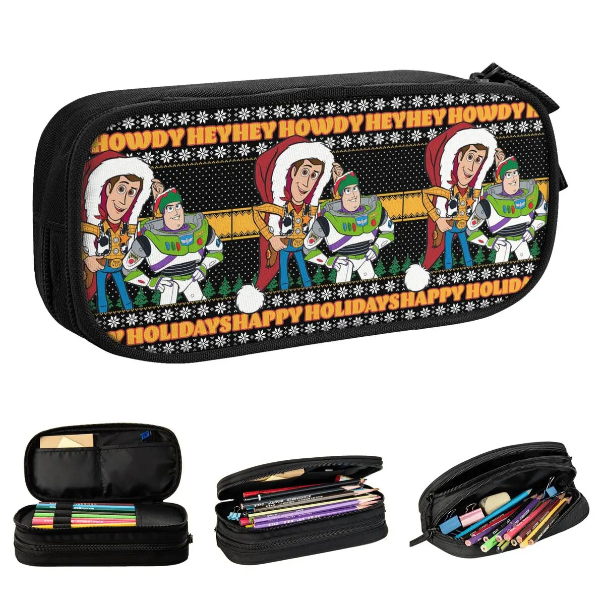 Toy Story Cartoon Woody Buzz Lightyear Astucci Portapenne Borse Studente Grande Stoccaggio Materiale Scolastico Astucci Cosmetici