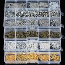 

Jewelry Accessories Set DIY Jewelry Findings Tool Earrings Hook Open Jump Rings Lobster Clasp Jewelry Making Supplies Kit