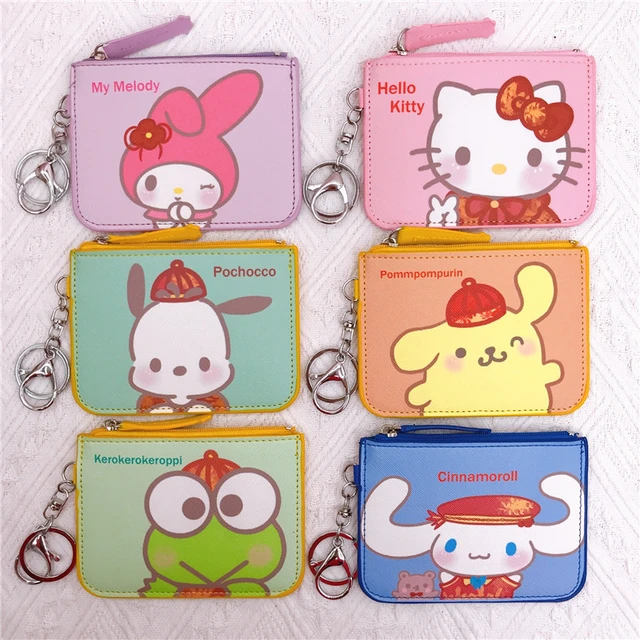 Carteira Kawaii Personagens Sanrio - Hello Kitty, Cinnamoroll, My Melo