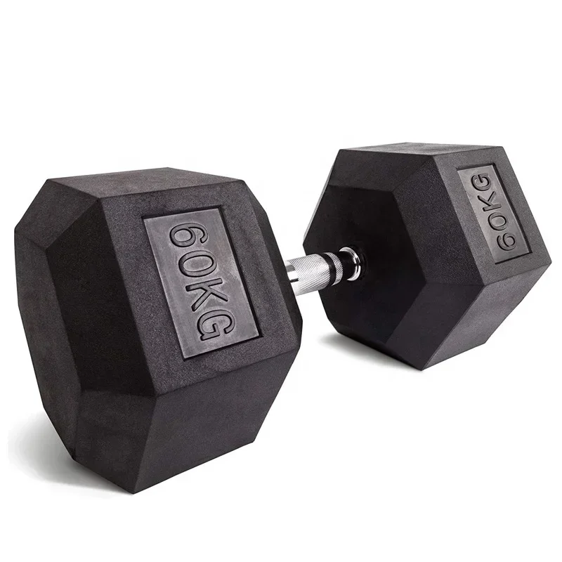 Rubber Round Dumbbell Exercise 5kg 7kg 10kg Dumbbells Home Gym Hex Dumbbell SetCheap Price