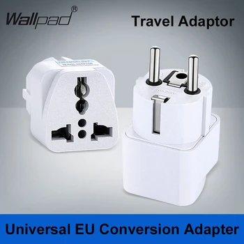 Universal EU Plug สีเทาอะแดปเตอร์ International AU UK US ไปยังยูโร KR Travel Adapter ไฟฟ้า Converter Power Socket ขายส่ง 1