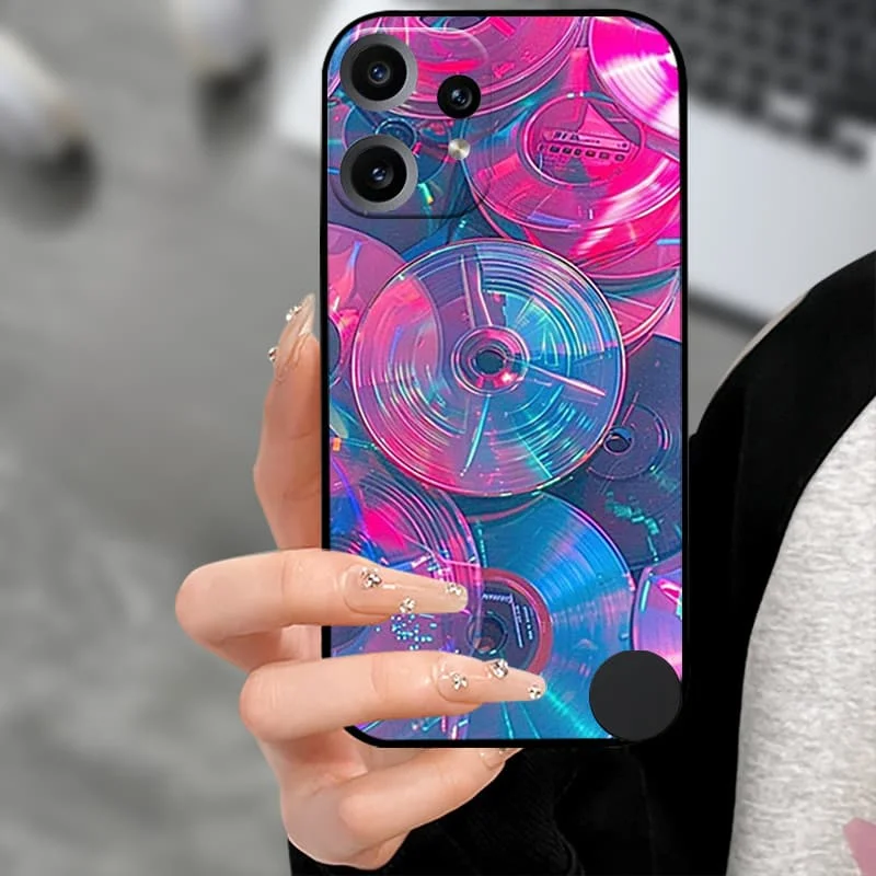 Premium Soft TPU Silicone Back Cover with Camera Protector - Black Bumper Case
