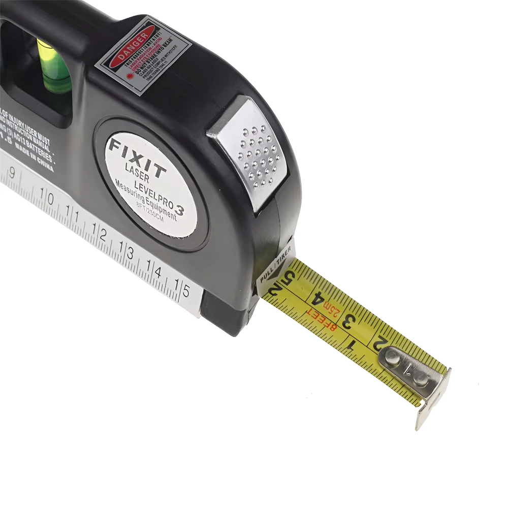 Laser Level Home Multi-function High Precise Laser Leveling Instrument with Steel Ruler Cross Straight Line Measuring Tools