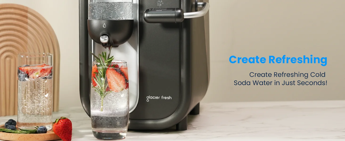 Description Picture 6 of itemFRESH Newest Cold Soda Maker,Electric Carbonated Water Machine,North America's First Sparkling Water Machine with Refrigeration,