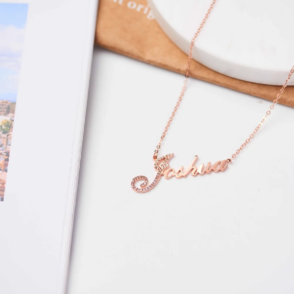 Luxury Personalize 925 Sterling Silver Clavicle Chain Custom Name Letter Necklace Women Birthday Gifts Party Fine Jewelry