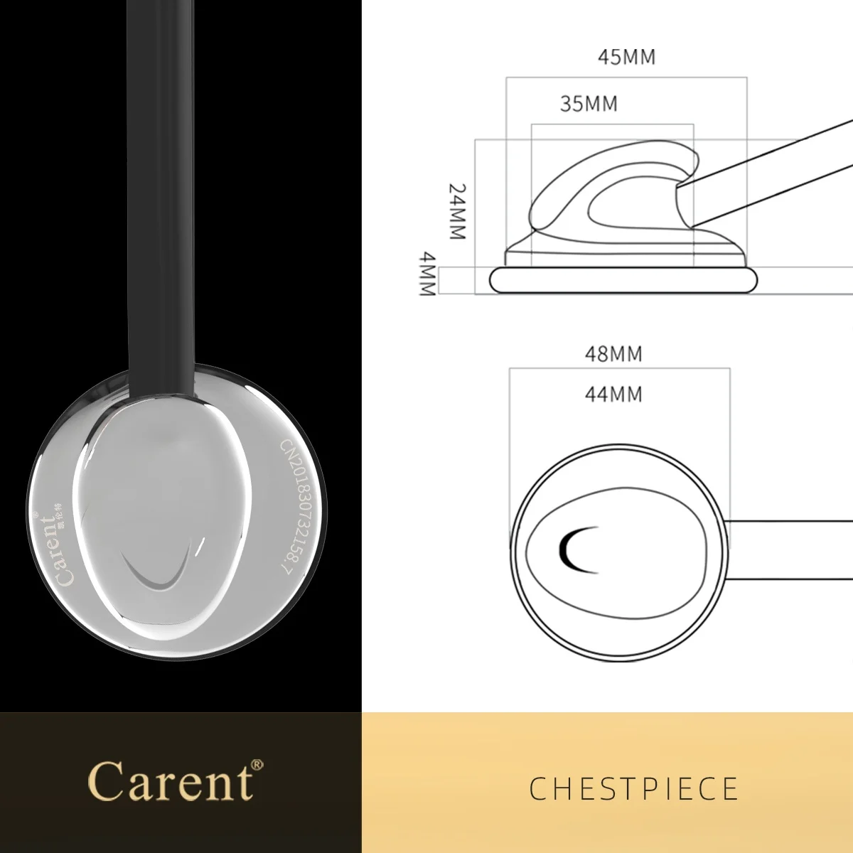 Carent Professional Universal Medical Stethoscopes Dual Fetal Heart Multifunctional Medical Health Cardiology Stethoscope
