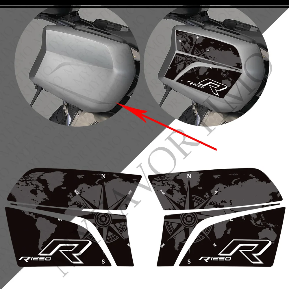 2023 2024 R 1200 1250 R R1200 R1250 Tank Pad Trunk Valigie Valigie Panniers Adesivi Decalcomanie Per Bmw R1200R R1250R