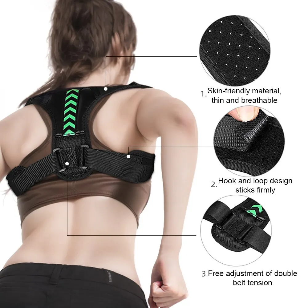 Adjustable Upper Back Posture Corrector Invisible Corset Clavicle Support Neck  Shoulder Pain Relief Hunchback Correction Unisex