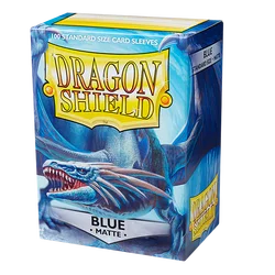 100 Colorful Matte Card Sleeves - Premium Card Protectors (MATTE BLUE)