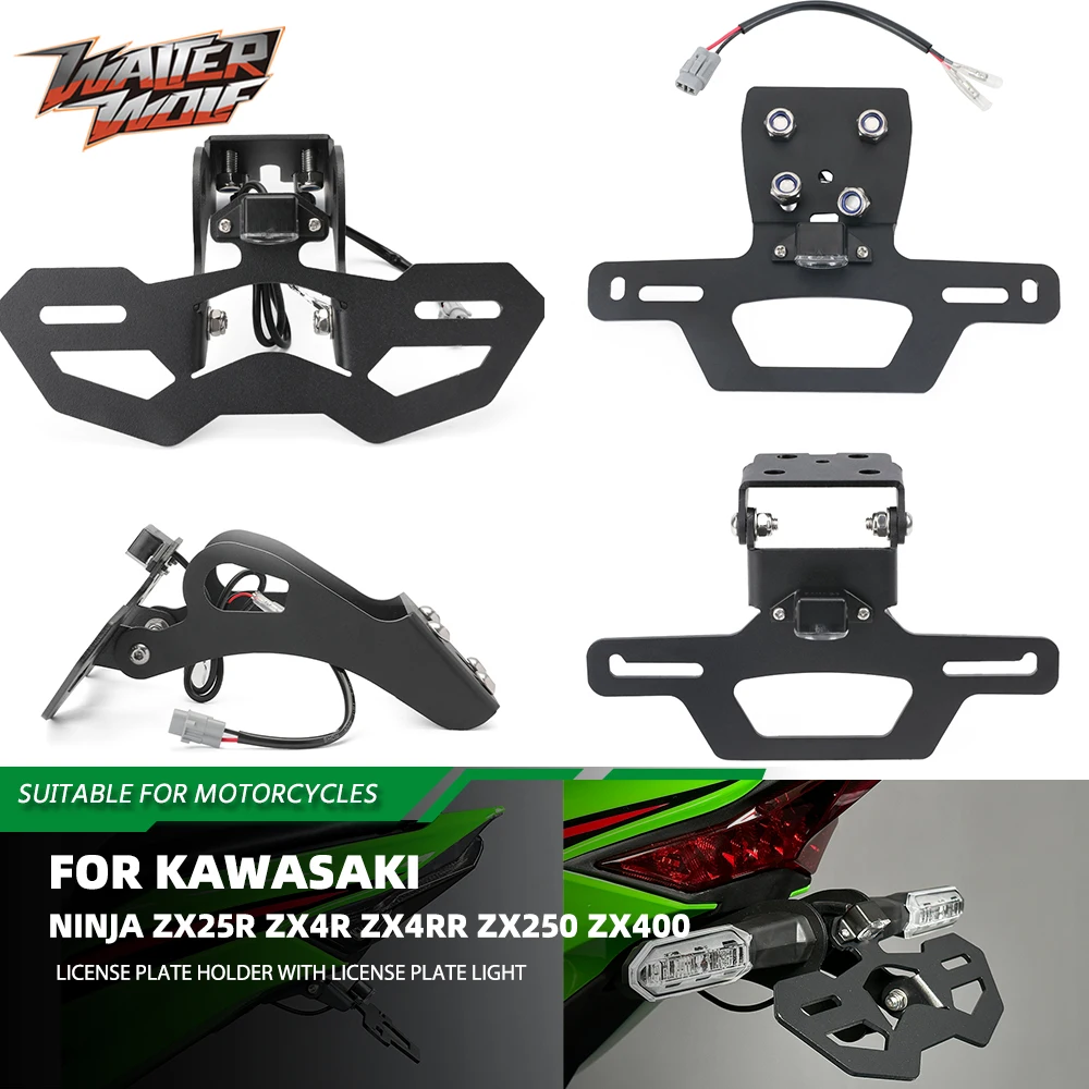 

2024 ZX 4R Motorcycle Plate Holder License For KAWASAKI NINJA ZX25R ZX4R ZX4RR Rear Tail Tidy Fender Accessorie ZX-25R ZX-4R Kit