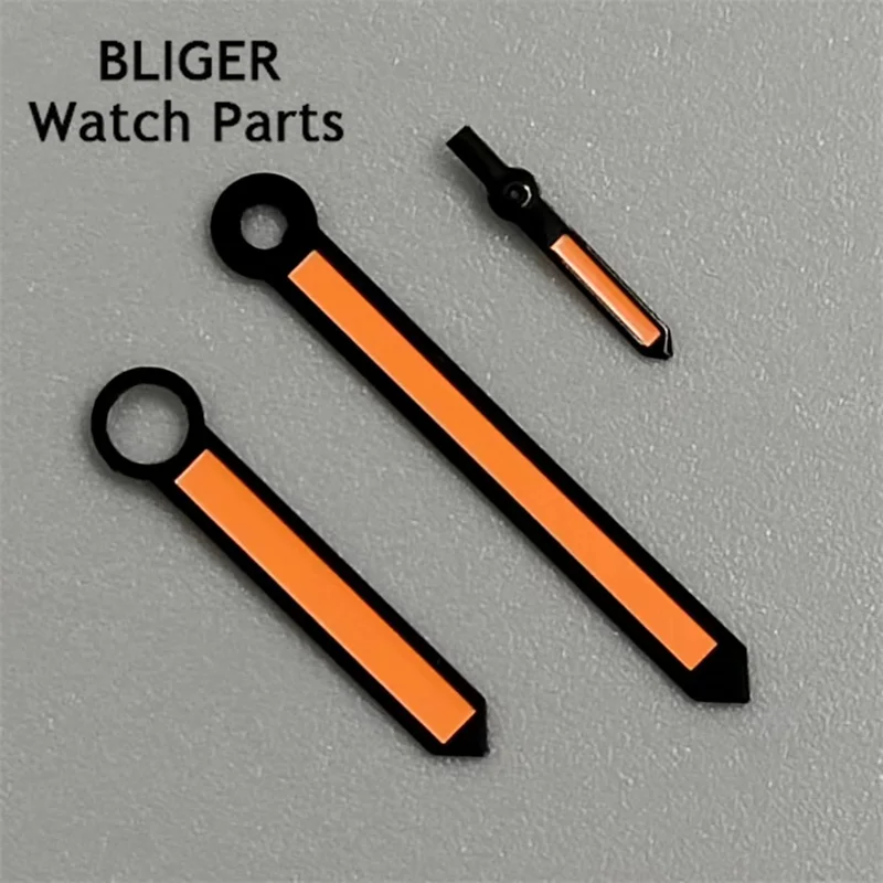 Watch Hands fit ST3600 Series Movement BLIGER Black Orange watch accessories