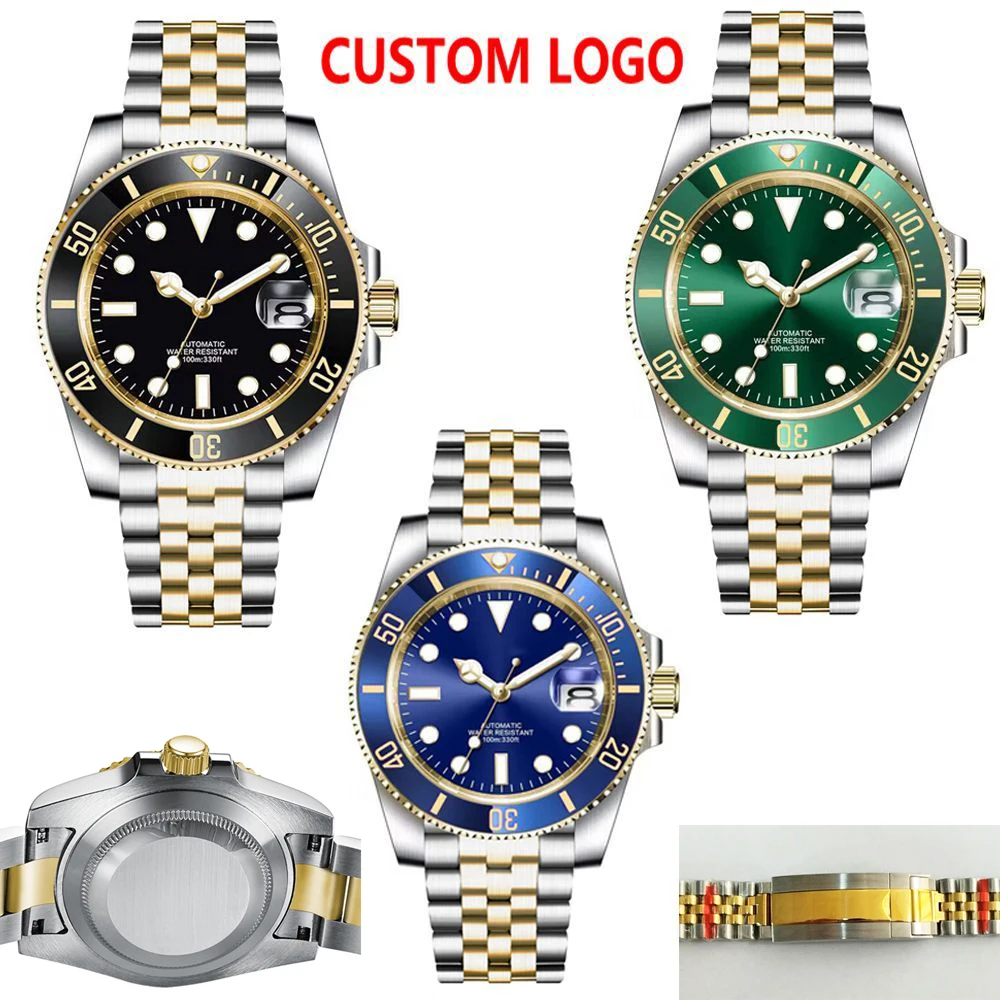 

Luxury Diving Watch Men Automatic Mechanical Wristwatch NH35 Movement Sapphire Glass Ceramic Bezel Sport SUB relogios masculinos