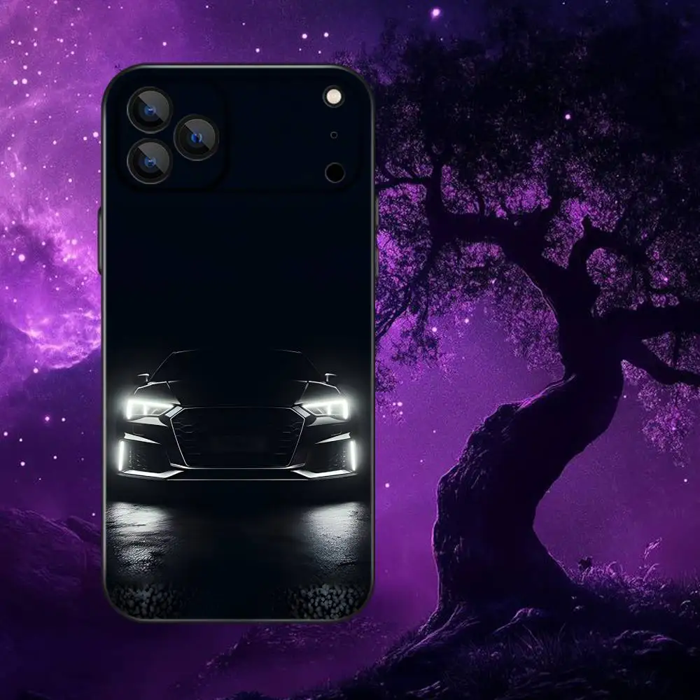 Sleek Black Soft Box Car Phone Case
