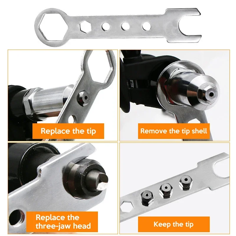 Electric Rivet Nut Riveting Tool Cordless Riveting Drill Adaptor Insert Nut Tool Multifunction Nail Auto Rivet