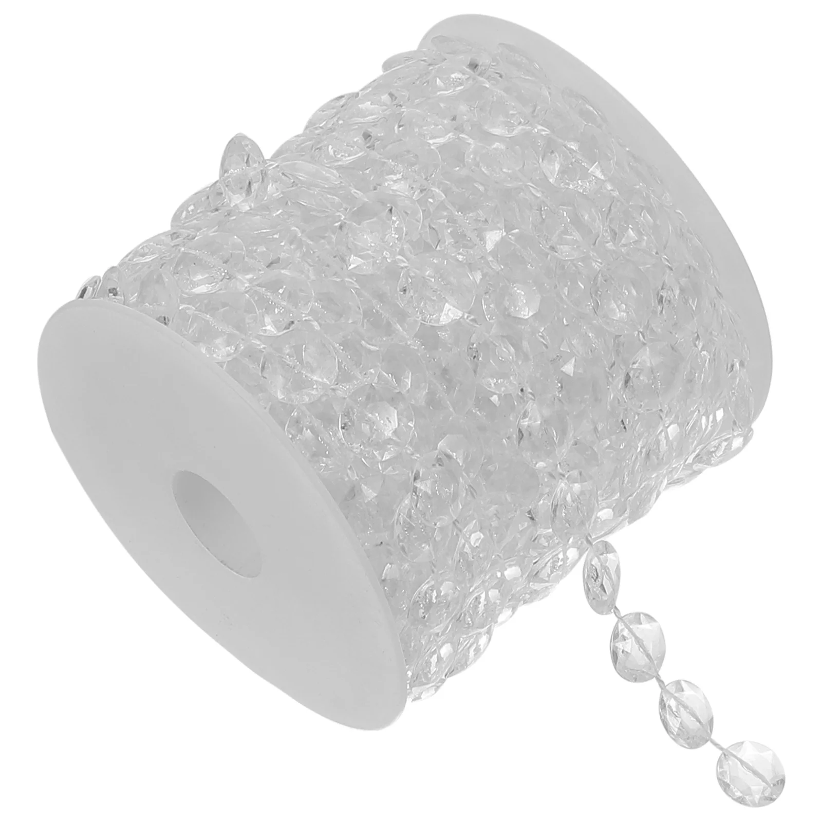 

10 M White Curtains Hanging for DIY Crystal Garland Diamond Beads Wedding Decor Acrylic Miss