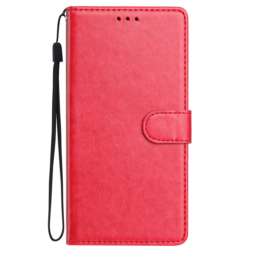 Magnetic Flip Leather Wallet Case with Card Holder and Stand – Anti-Fall Phone Cover