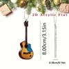 Mini Guitar Rearview Mirrors Pendant Car Hanging Ornaments Car Decoration Gifts for Guitar Enthusiast Christmas Decoration 5