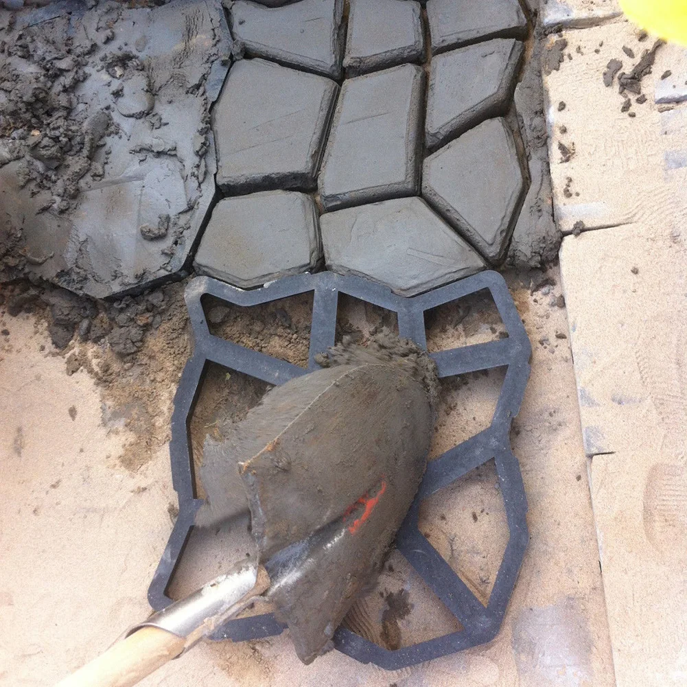 DIY Path Maker Paver Molds Stone Brick Concrete Mold Concrete Cement Walk Garden Path Paving Paver Reusable Patio Pavement Molds