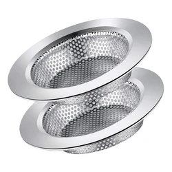 2 Pack Kitchen Sink Strainer,Anti-Clogging Stainless Steel Sink Drain Strainer,Perforated Basket Drain Filter Sieve