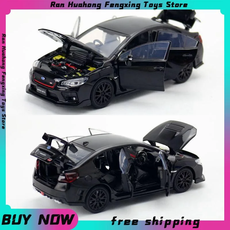 

Новинка 1:32 Subaru Sti Wrx 2016, модель автомобиля из литого сплава, миниатюрная модель со штативом, модель автомобиля для детей, подарок
