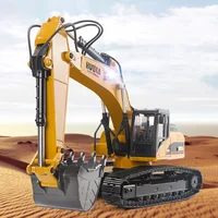 1/14 HUINA 580 RTR Metal RC Excavator Radio Control Truck Car Vehicle Smoke Battery  Outdoor Toys For Boys Gift TH18060-SMT2 1