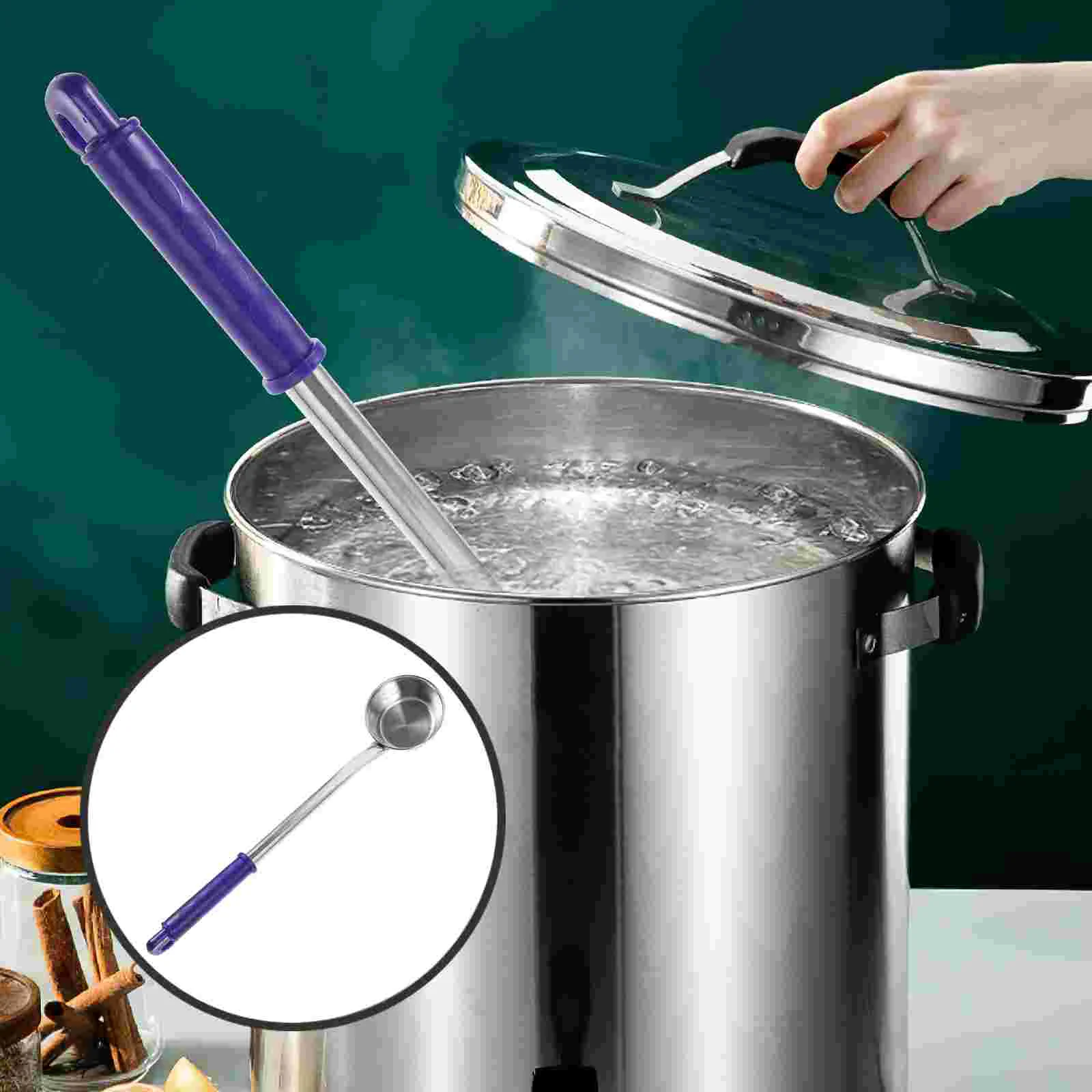 Stainless Steel Ladle Stainless Steel Ladle Scoop Thicken Convenient Water Spoon Plastic Wear-resistant Soup