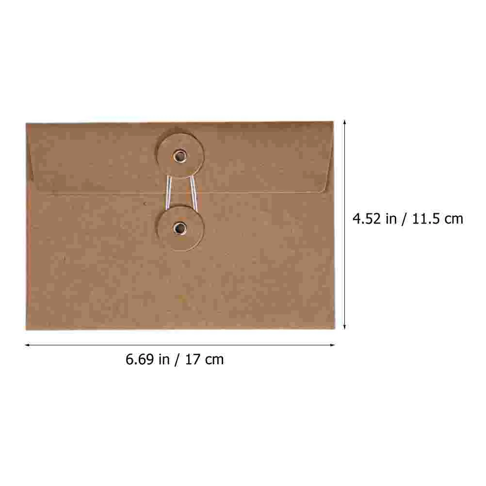 Kraft String Envelope Vintage File Folder Project Pockets Button String ...