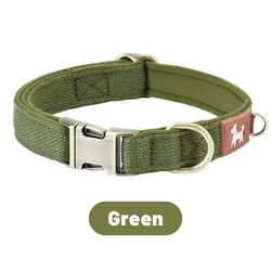 Premium Adjustable Dog Collar - Durable Outdoor Anti - Lost Pet Neckband - M (Army green)